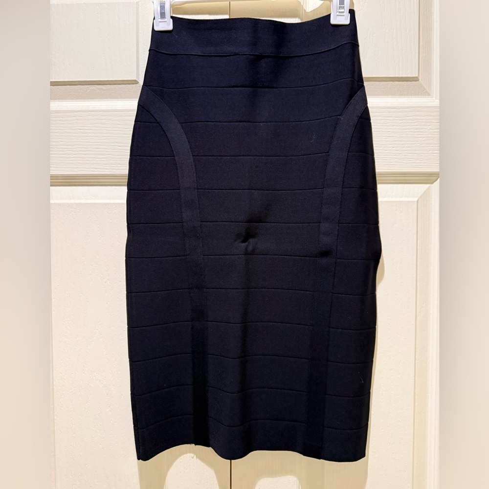 bebe Elegant Black Pencil Skirt